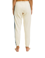 Aviator Nation 5 Stripe Pocket Sweatpant in Vintage White