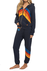 Aviator Nation All Seasons Circle Chevron Sweatpant in Charcoal