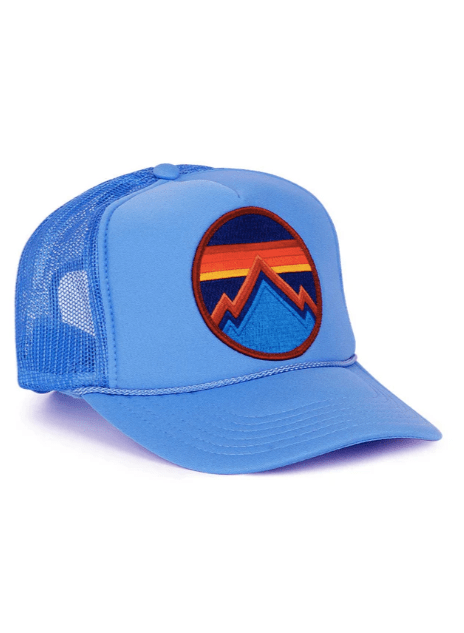 Aviator Nation All Seasons Circle Trucker Hat in Neon Blue