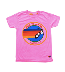 Aviator Nation Kids Aviator Nation Tee in Neon Pink