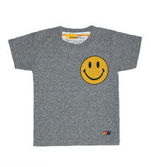 Aviator Nation Smiley 2 Tee in Heather Grey