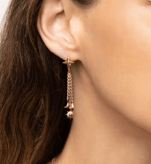 Awe Inspired Interstellar Drop Huggies in Gold Vermeil