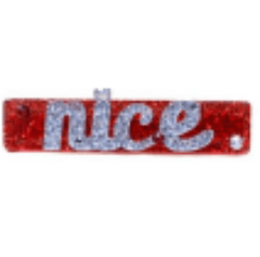 Bari Lynn Nice Crystalized Word Alligator Clip
