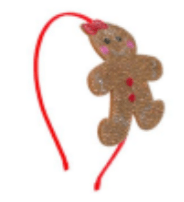 Bari Lynn Red Gingerbread Holiday Emoji Headband