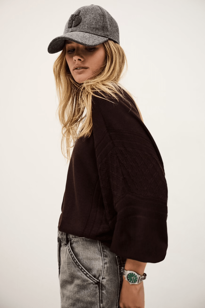 ba&sh Jassida Sweater in Chocolate
