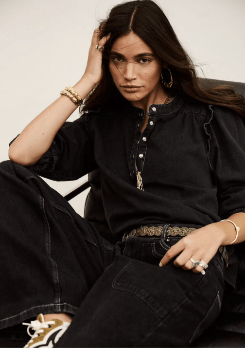 ba&sh Mio Top in Blackstone
