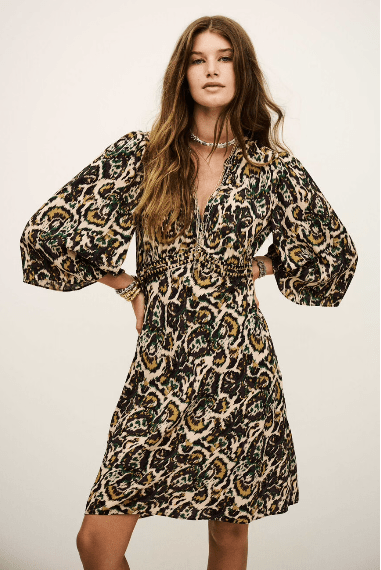 ba&sh Onia Dress in Ocre