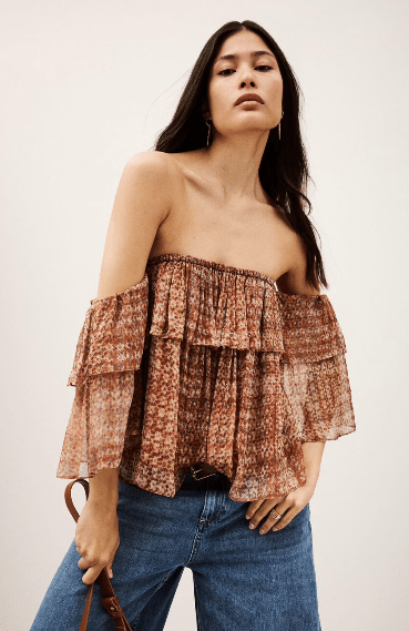 ba&sh Rush Bustier Top in Rose