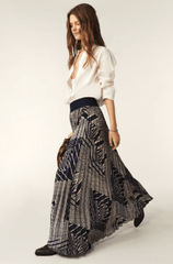ba&sh Sow Pleated Skirt in Blue