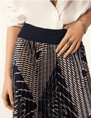 ba&sh Sow Pleated Skirt in Blue