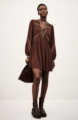 ba&sh Tay Dress in Chocolate