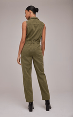 Bella Dahl Gwen Zip Front Coverall in Bonsai Green