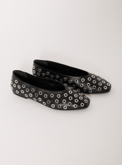 Berenice Aballerina Studded Ballerina in Black