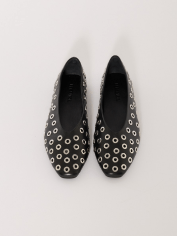 Berenice Aballerina Studded Ballerina in Black