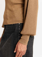 Berenice Arex Puffed Sleeve Jumper in Honey