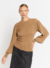 Berenice Arex Puffed Sleeve Jumper in Honey