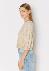 Berenice Ctrinity Top in Light Khaki