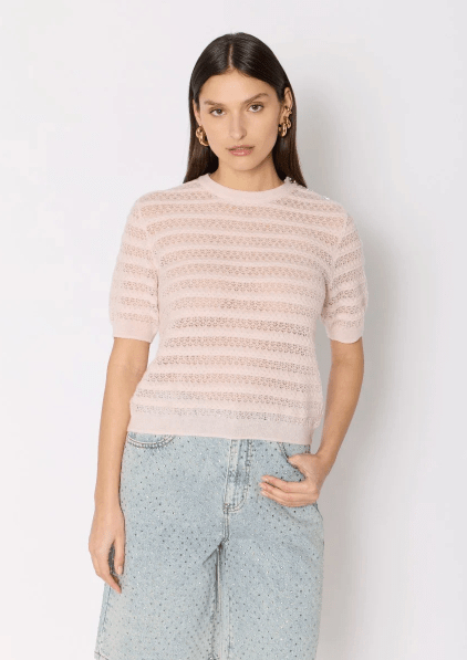 Berenice Madaline Knitted Sweater in Pale Pink
