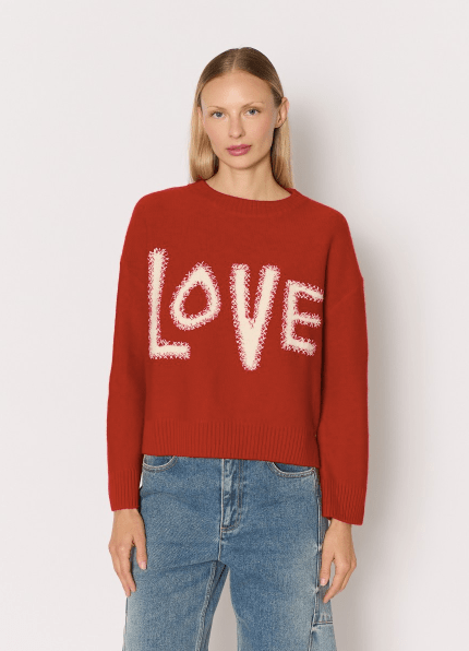Berenice My Cool Over Pullover in Cherry Red