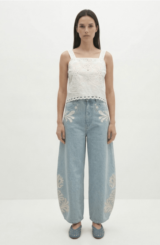 Berenice Pampa Balloon Jean in Blue Denim