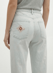 Berenice Phoenix Straight Leg Jean in Light Blue Denim