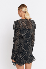 Berenice Ruvi Printed Dress with Ruffles in Tamaya