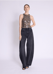 Berenice Tallyna Top in Leopard Print