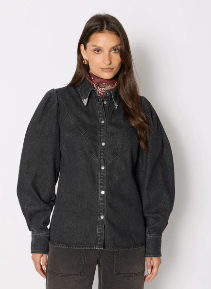Berenice The Clov Shirt in Black Denim