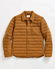 Billy Reid Baffle Shirt Jacket in Billy's Brown