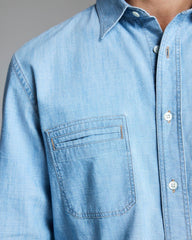 Billy Reid Chambray Field Shirt in Chambray