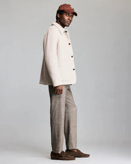Billy Reid Felted Wool Chore Coat in Dove Heather