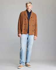 Billy Reid John Shawl Cardigan in Oak Brown