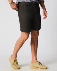 Billy Reid Linen Moore Short in Steel Grey