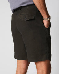 Billy Reid Linen Moore Short in Steel Grey
