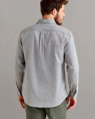 Billy Reid Oxford Hutchenson Dress Shirt in Light Grey