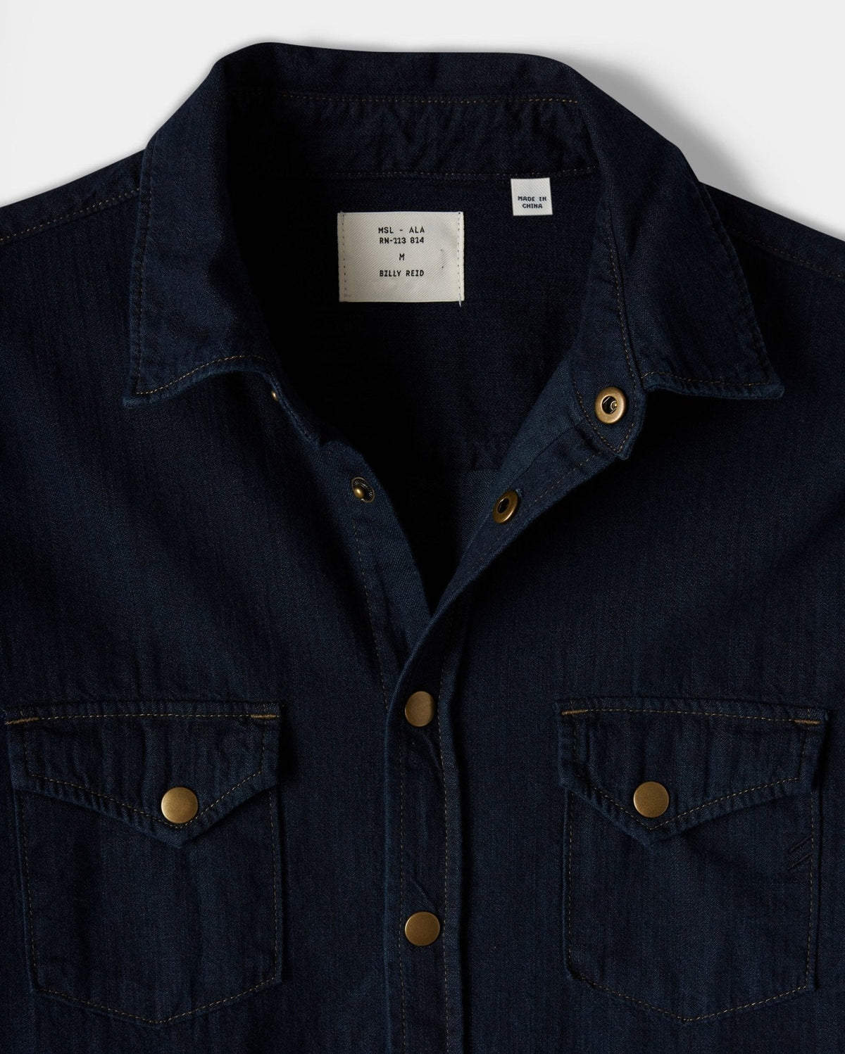 Billy Reid Shoals Double Dye Denim Shirt