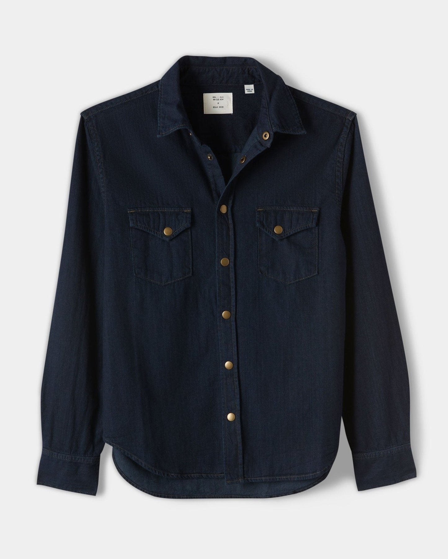 Billy Reid Shoals Double Dye Denim Shirt