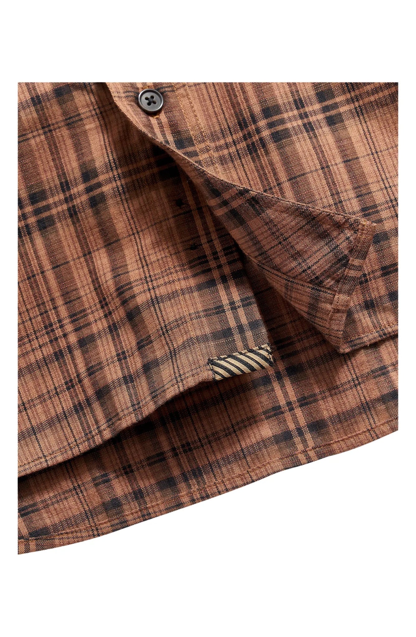 Billy Reid Tuscumbia Shirt in Highland Brown/Black