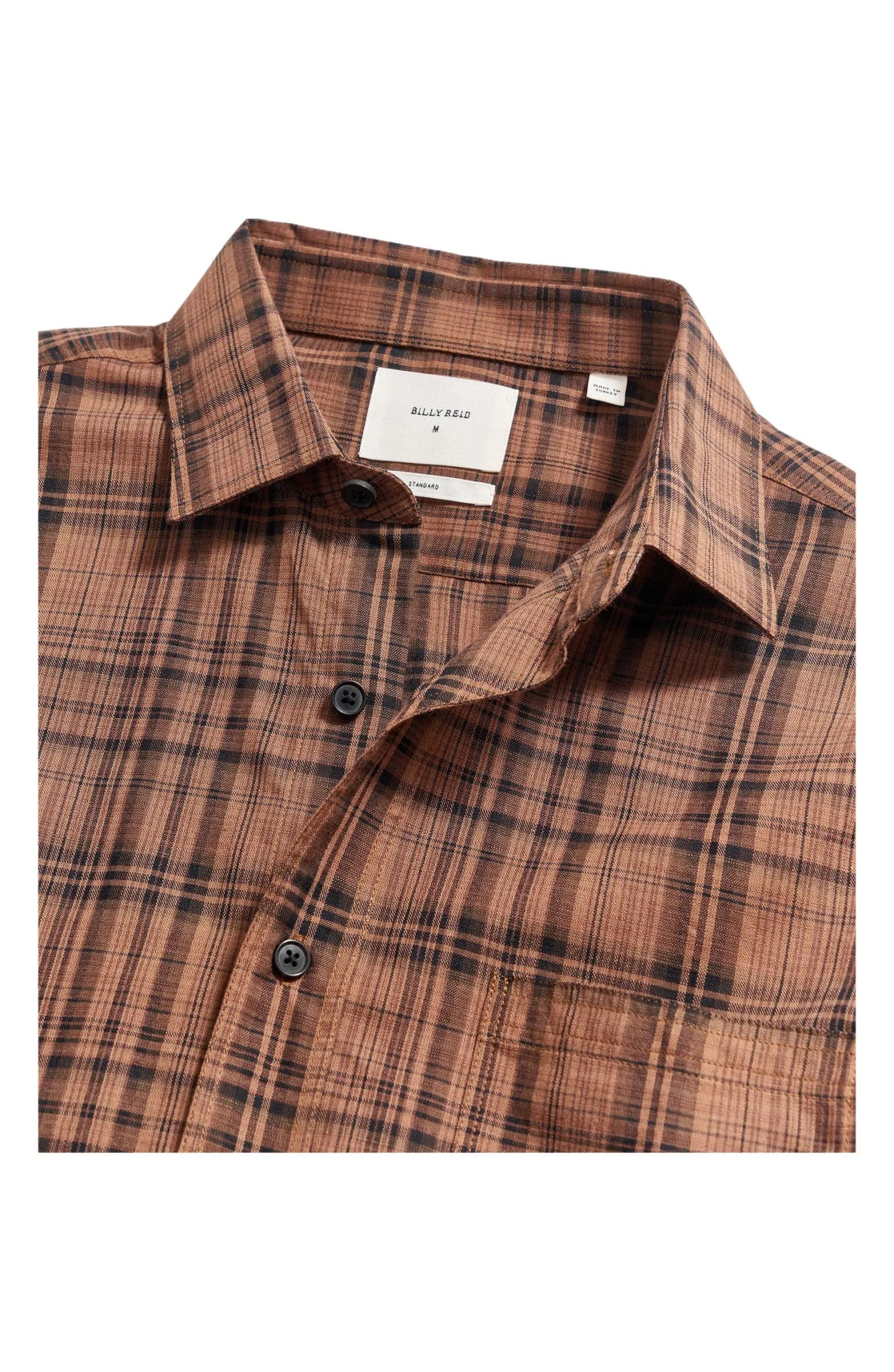 Billy Reid Tuscumbia Shirt in Highland Brown/Black