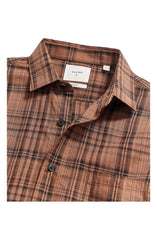 Billy Reid Tuscumbia Shirt in Highland Brown/Black