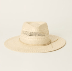 BTB Lola Sisal Fedora in Natural/White