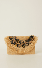 btb Milan Floral Clutch in Natural