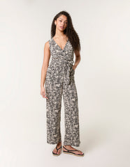 Sleeveless Belted Jumpsuit