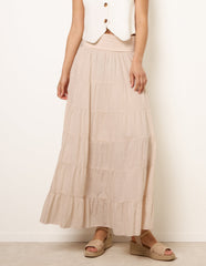 Jersey Band Tiered Skirt