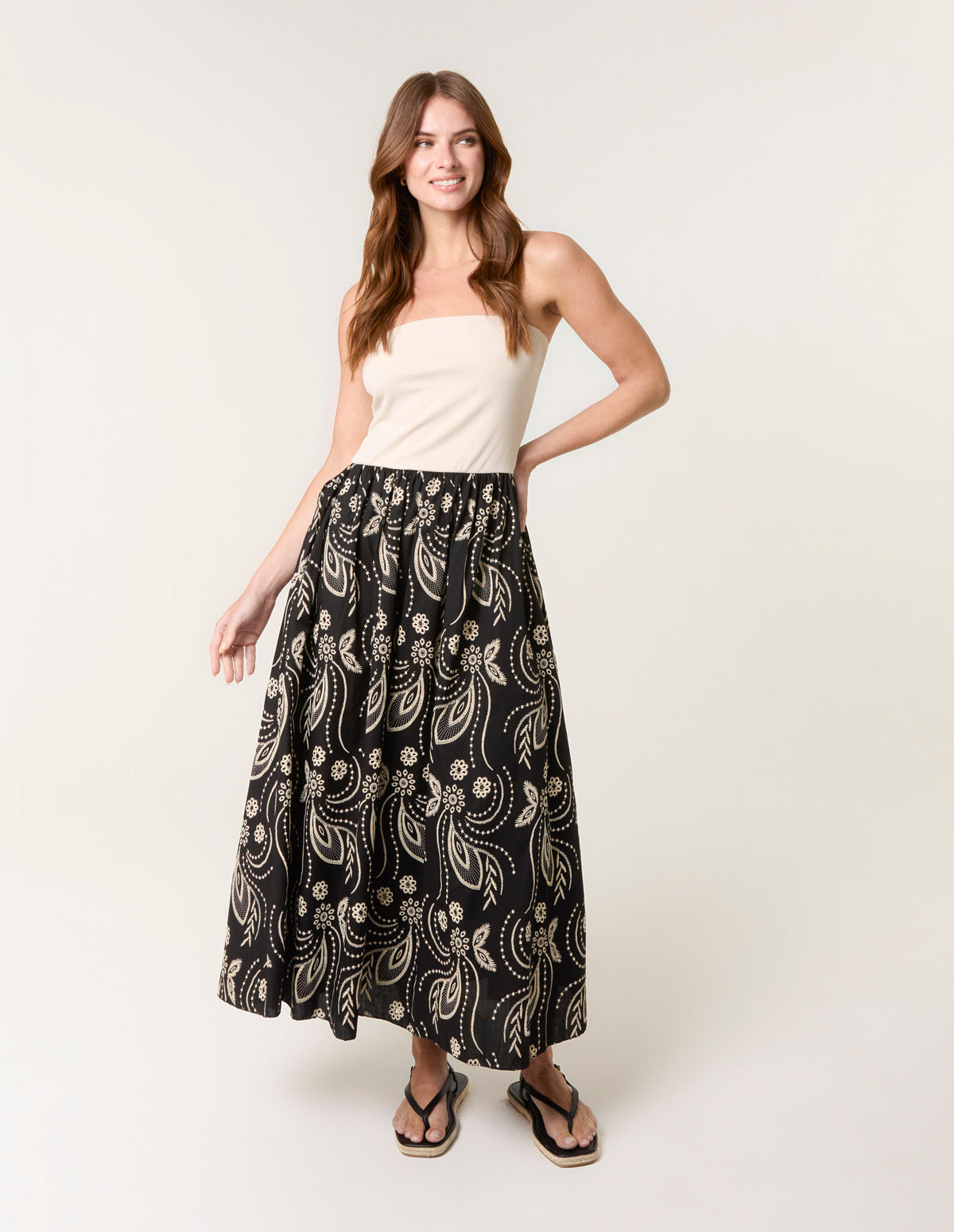 Embroidered Bandeau 2 In 1 Dress
