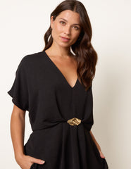 Two Piece Buckle Trouser Set