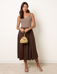 Knitted 2 In 1 Stripe Dress