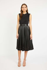 Caballero Alana Skirt in Vegan Leather in Black
