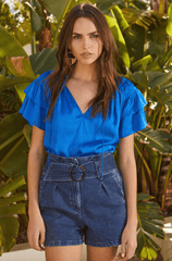 Caballero Collection Kelsie Top in Blue