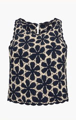 Caballero Isabelle Top in Navy